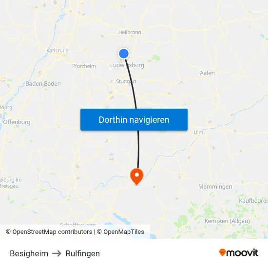 Besigheim to Rulfingen map