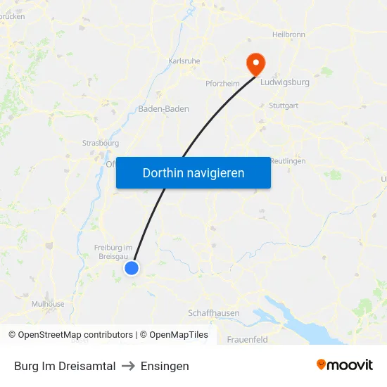 Burg Im Dreisamtal to Ensingen map