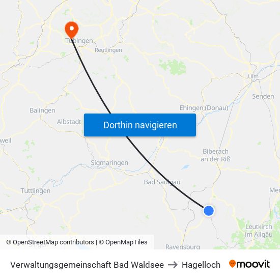 Verwaltungsgemeinschaft Bad Waldsee to Hagelloch map