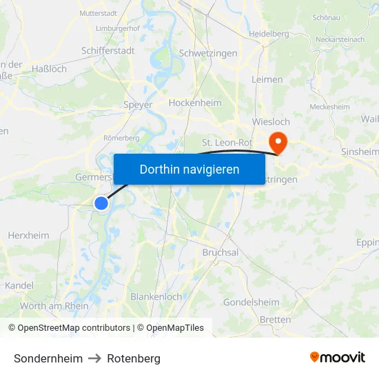 Sondernheim to Rotenberg map