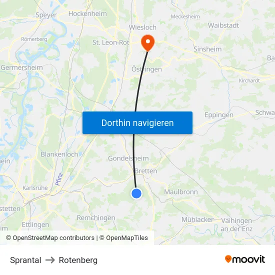 Sprantal to Rotenberg map