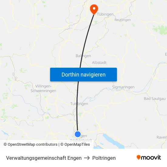 Verwaltungsgemeinschaft Engen to Poltringen map