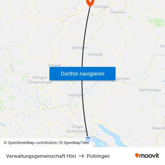 Verwaltungsgemeinschaft Höri to Poltringen map