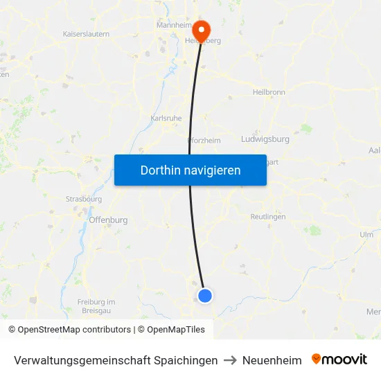 Verwaltungsgemeinschaft Spaichingen to Neuenheim map