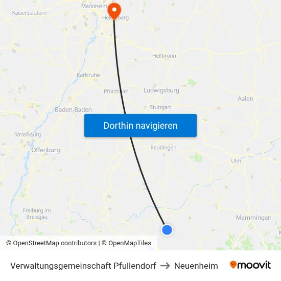 Verwaltungsgemeinschaft Pfullendorf to Neuenheim map
