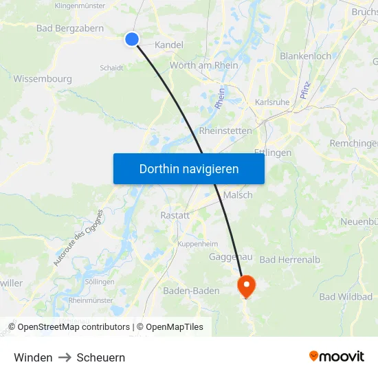 Winden to Scheuern map