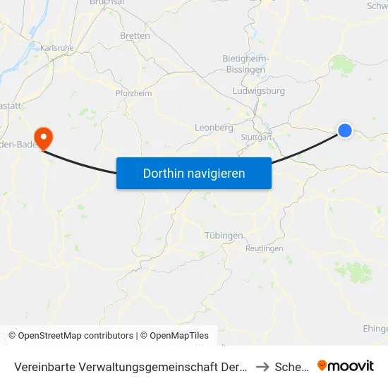 Vereinbarte Verwaltungsgemeinschaft Der Stadt Schorndorf to Scheuern map