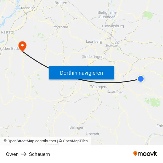 Owen to Scheuern map