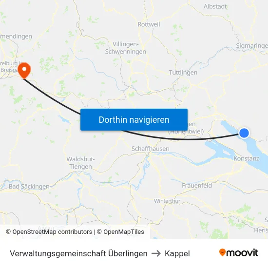 Verwaltungsgemeinschaft Überlingen to Kappel map