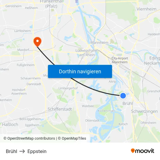 Brühl to Eppstein map