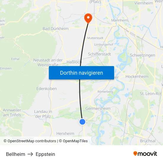 Bellheim to Eppstein map