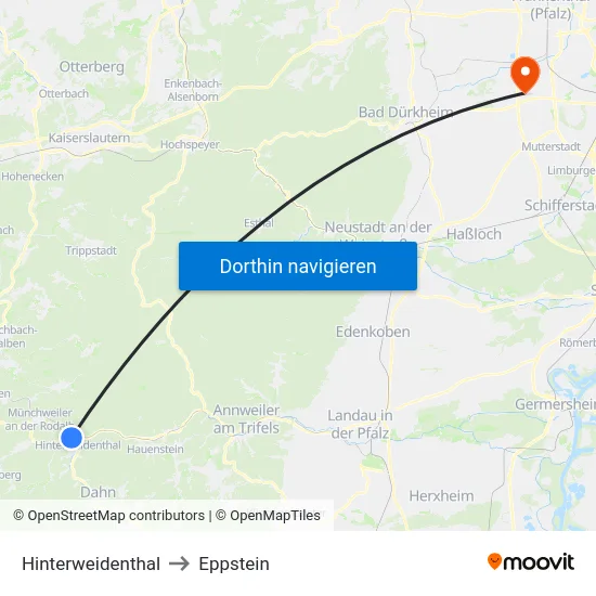 Hinterweidenthal to Eppstein map