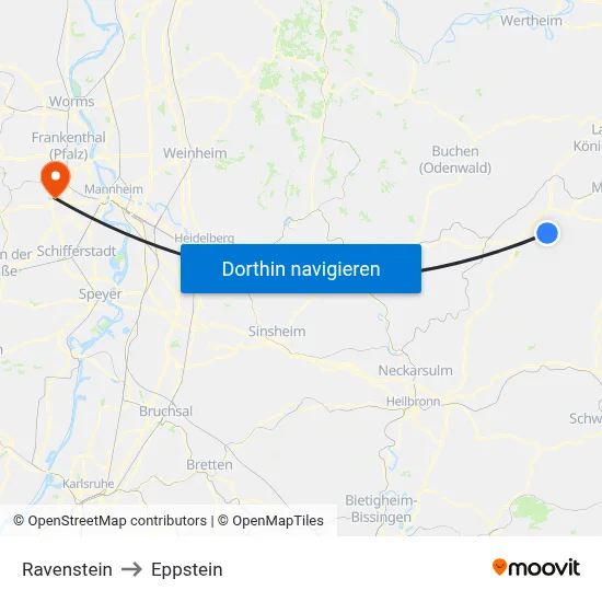 Ravenstein to Eppstein map