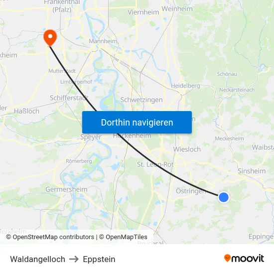 Waldangelloch to Eppstein map