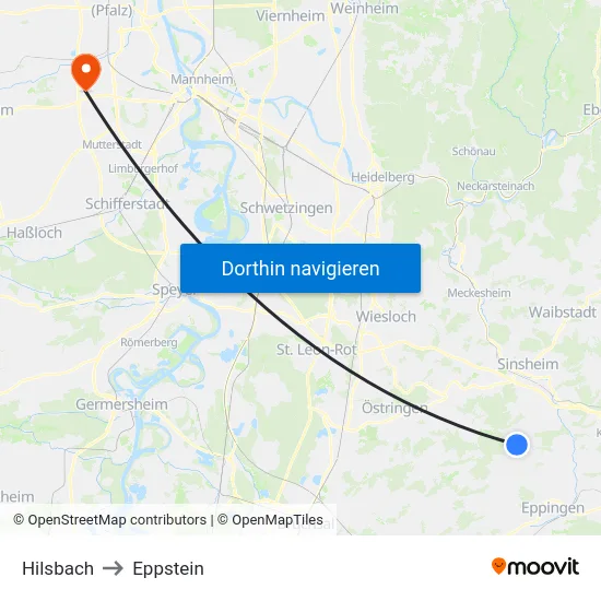 Hilsbach to Eppstein map