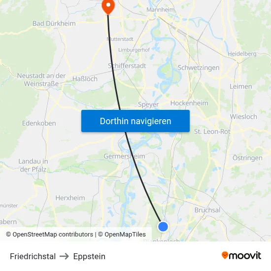 Friedrichstal to Eppstein map