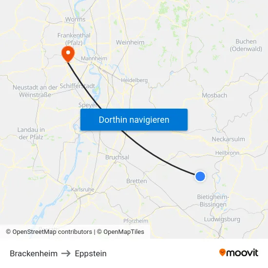 Brackenheim to Eppstein map