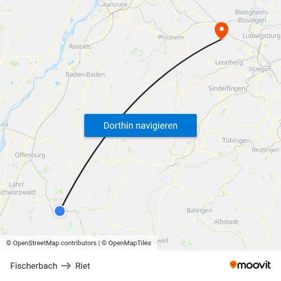 Fischerbach to Riet map