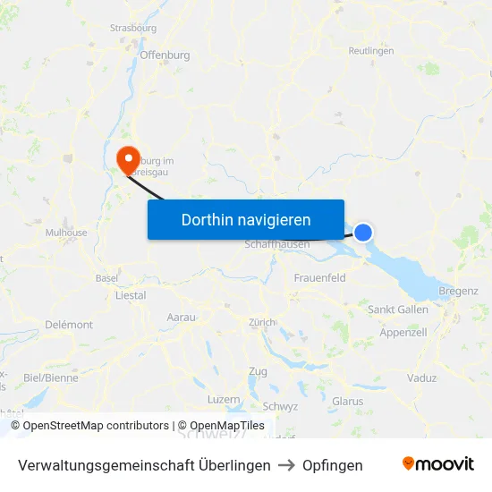 Verwaltungsgemeinschaft Überlingen to Opfingen map