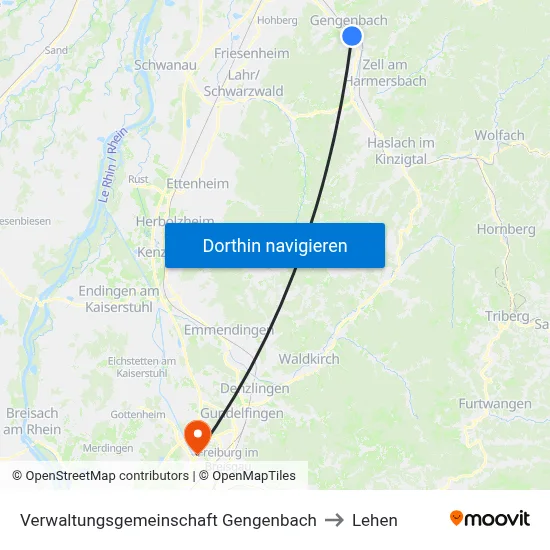 Verwaltungsgemeinschaft Gengenbach to Lehen map