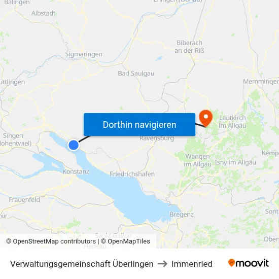 Verwaltungsgemeinschaft Überlingen to Immenried map