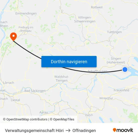 Verwaltungsgemeinschaft Höri to Offnadingen map