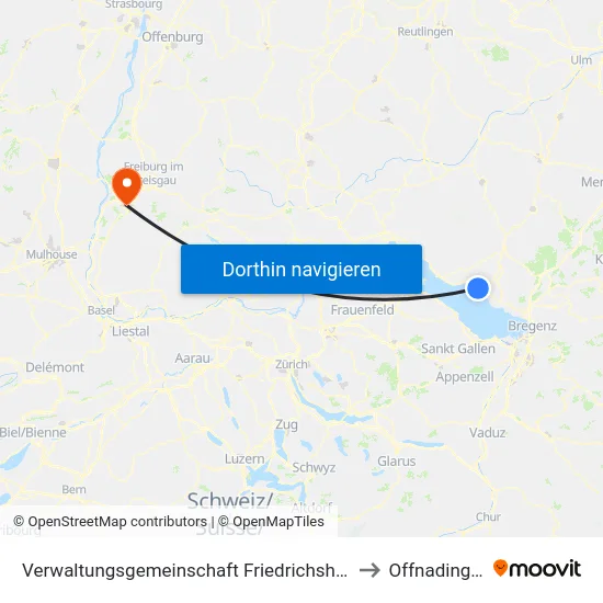 Verwaltungsgemeinschaft Friedrichshafen to Offnadingen map