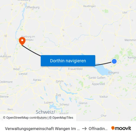 Verwaltungsgemeinschaft Wangen Im Allgäu to Offnadingen map