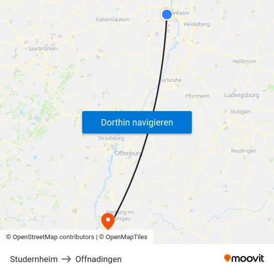 Studernheim to Offnadingen map