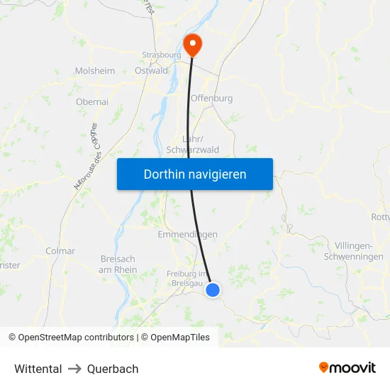 Wittental to Querbach map