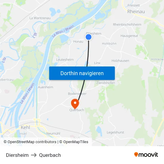 Diersheim to Querbach map