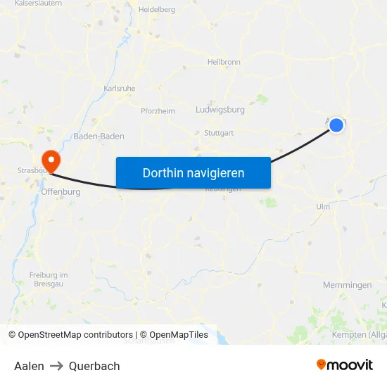 Aalen to Querbach map