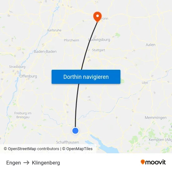 Engen to Klingenberg map