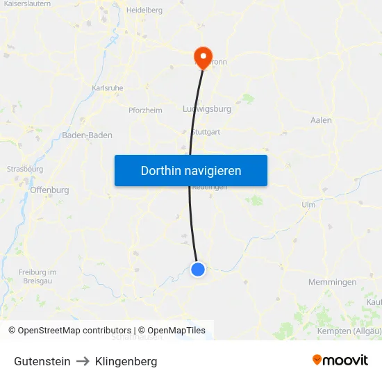 Gutenstein to Klingenberg map