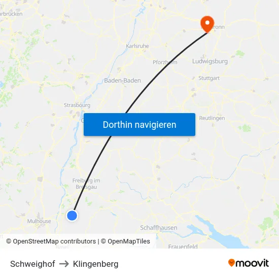 Schweighof to Klingenberg map