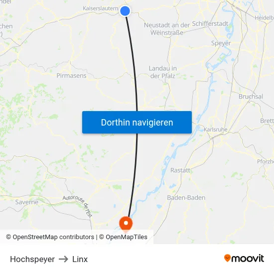 Hochspeyer to Linx map