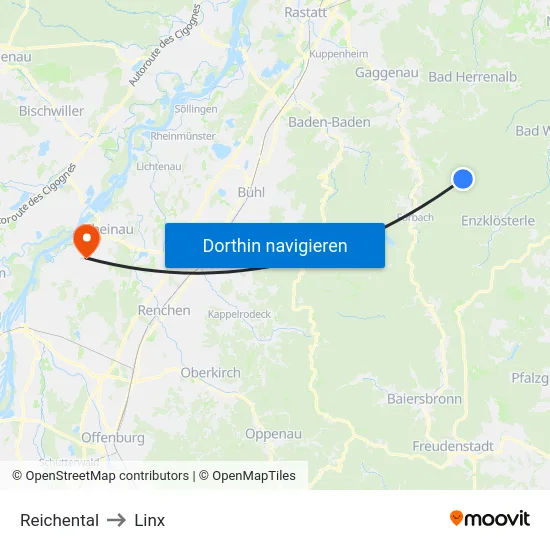 Reichental to Linx map