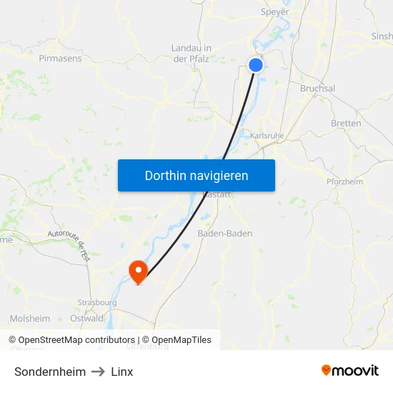 Sondernheim to Linx map