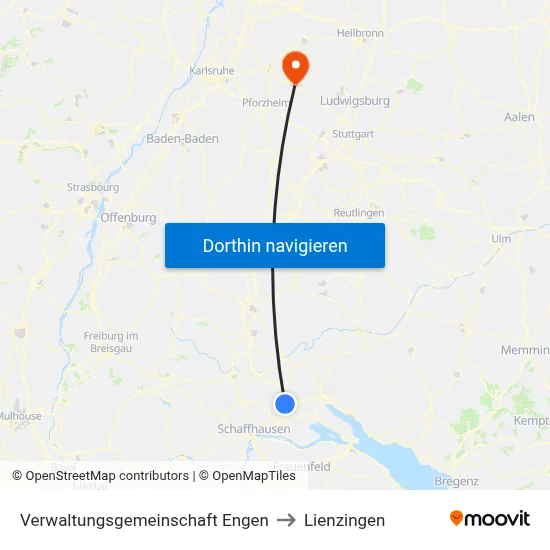 Verwaltungsgemeinschaft Engen to Lienzingen map