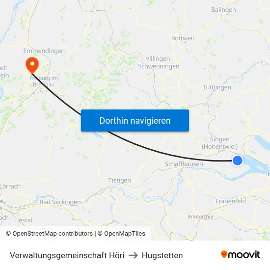 Verwaltungsgemeinschaft Höri to Hugstetten map