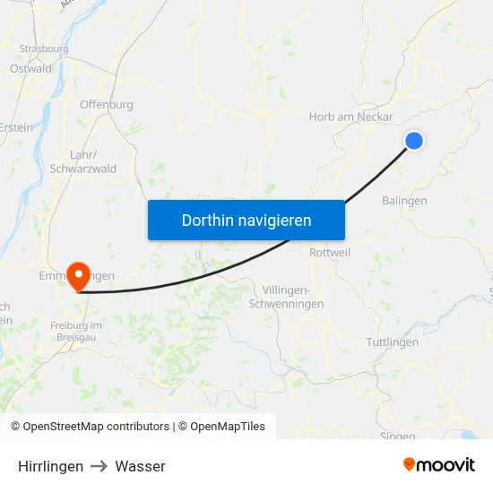 Hirrlingen to Wasser map