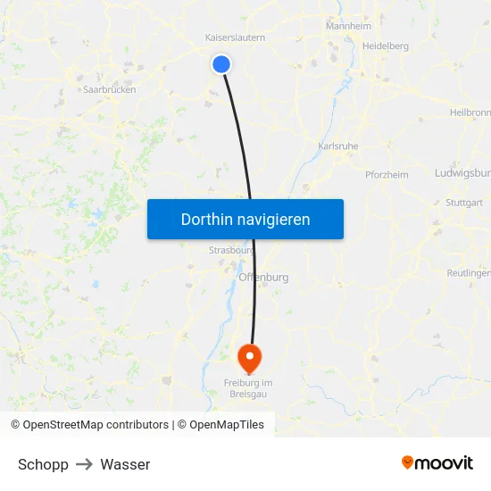 Schopp to Wasser map