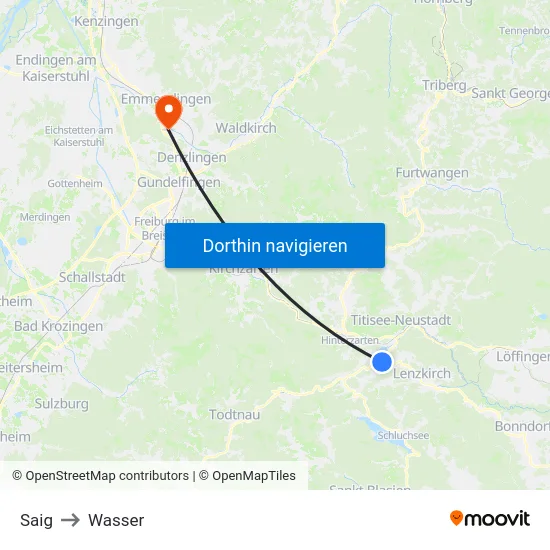 Saig to Wasser map