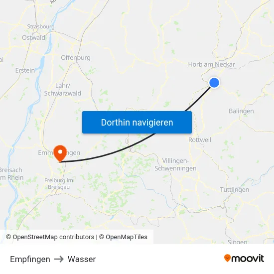 Empfingen to Wasser map