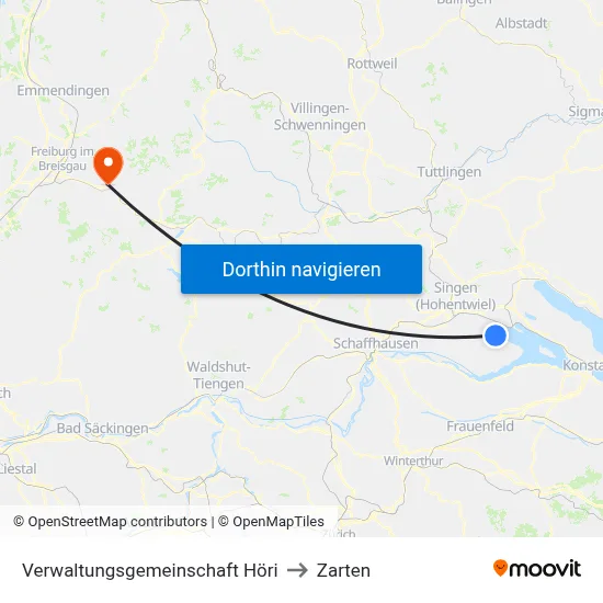 Verwaltungsgemeinschaft Höri to Zarten map