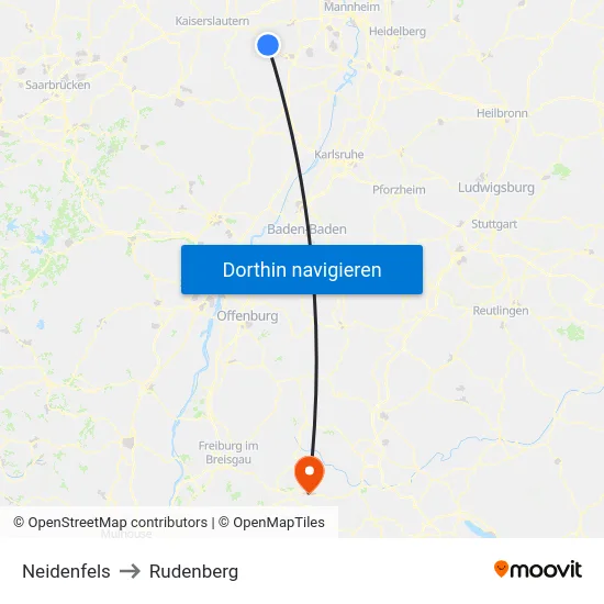 Neidenfels to Rudenberg map
