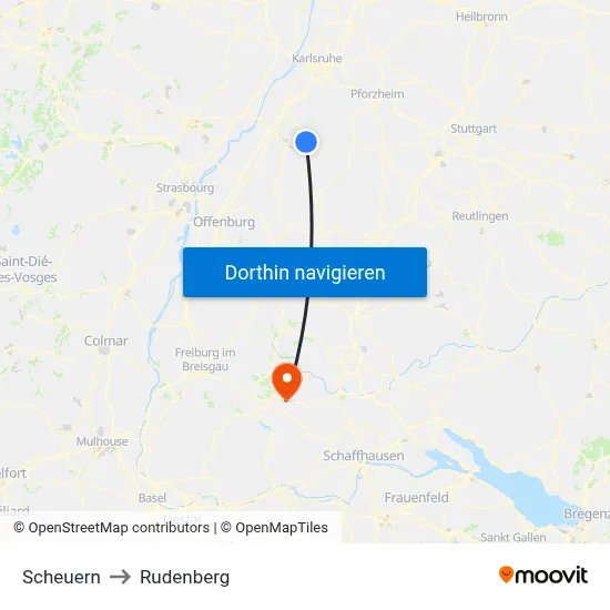 Scheuern to Rudenberg map
