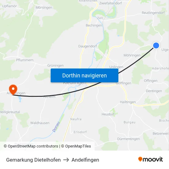 Gemarkung Dietelhofen to Andelfingen map