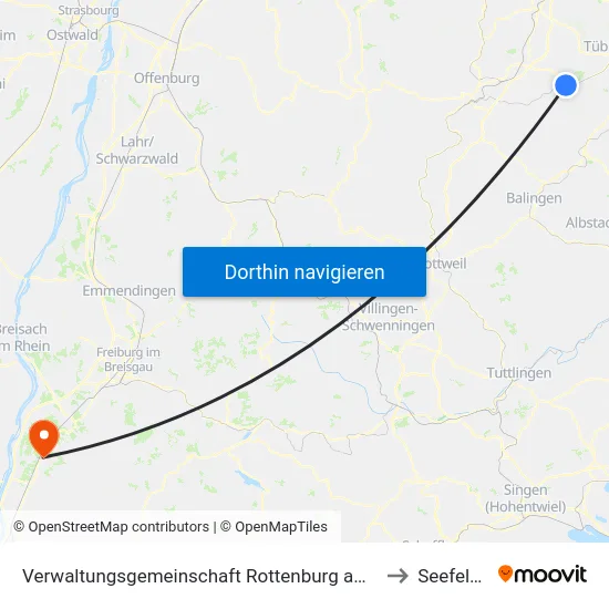 Verwaltungsgemeinschaft Rottenburg am Neckar to Seefelden map
