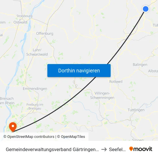 Gemeindeverwaltungsverband Gärtringen/Ehningen to Seefelden map
